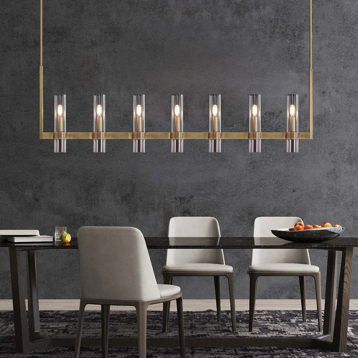 Ravelle Glass Linear Chandelier 50"(customized)