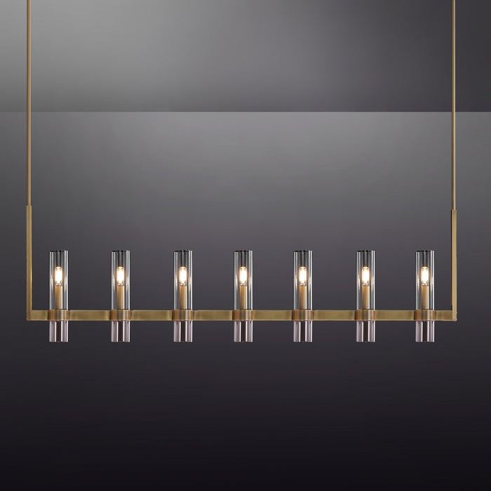 Ravelle Glass Linear Chandelier 50"(customized)