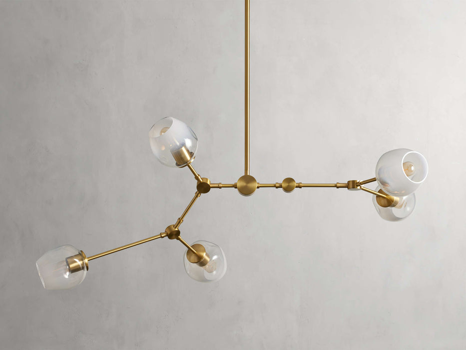 Covington Horizontal White Globe Branching Bubble Chandelier