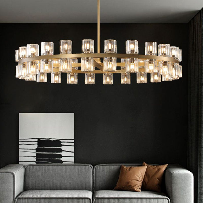 Arcachon Crystal Round Chandelier 42"（customized size）