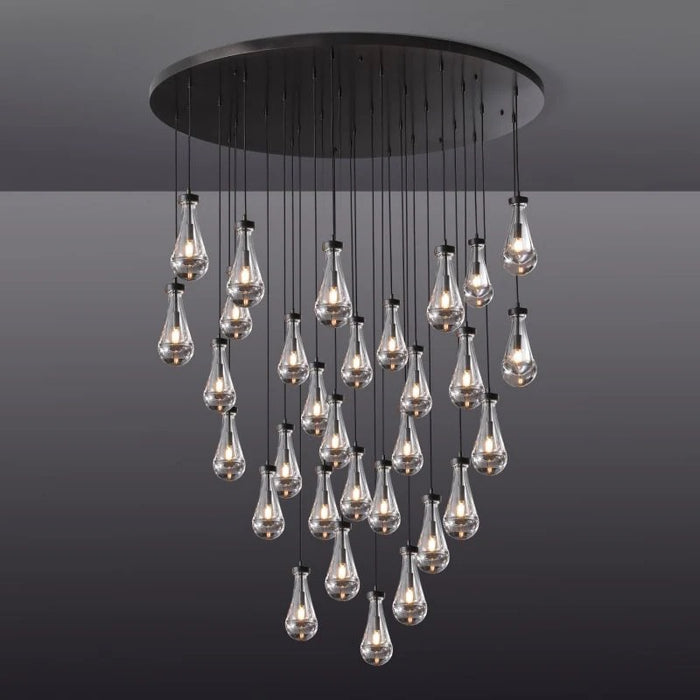 ( Customzie) Raindrop Glass Round Chandelier 72" 45-light