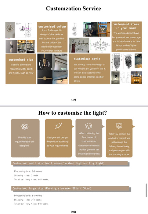 （Customize 3-Tier）August Modern marble Round chandelier