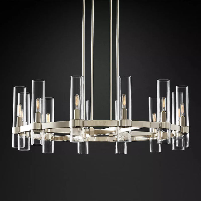 Customize Ravelle Glass Round Chandelier 42"(14-light)