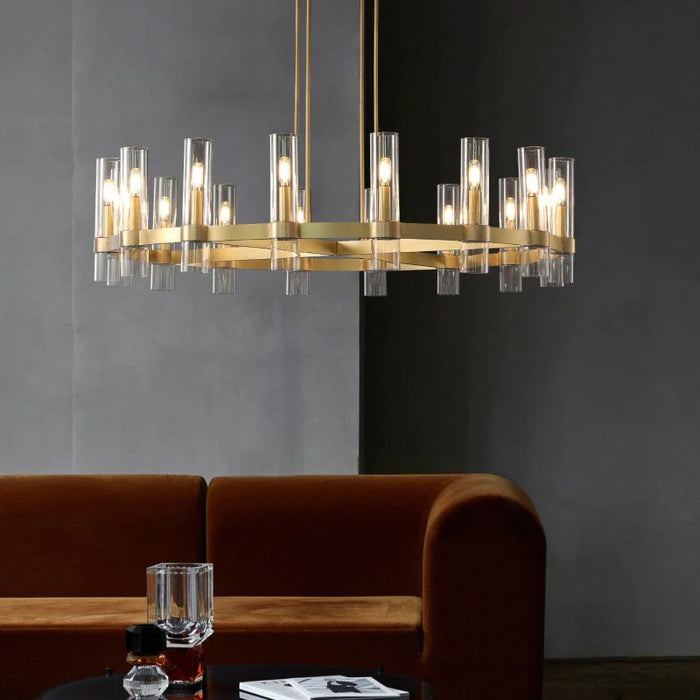 Customize Ravelle Glass Round Chandelier 42"(14-light)