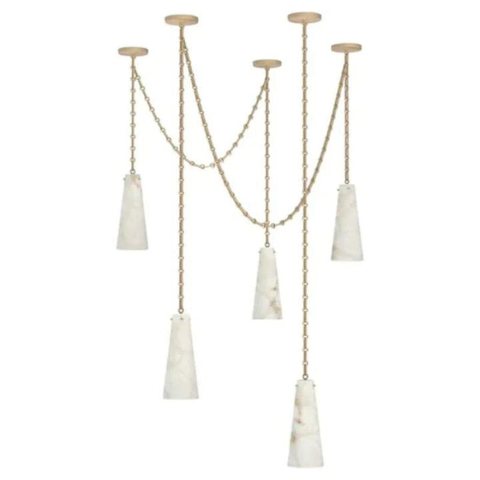 Charlene Marble Modern 5-Light Chandelier( customize one plate/25' hanging height)