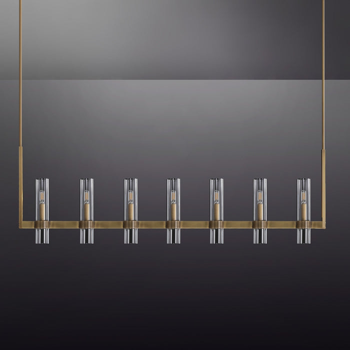 Ravelle Glass Linear Chandelier 50"(customized)