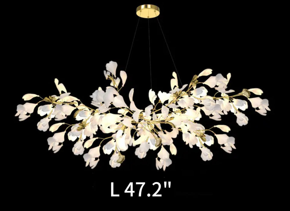 Fleur-de-lis Ceramic Branch Chandelier