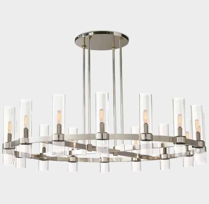 Ravelle Glass Round Chandelier 48"