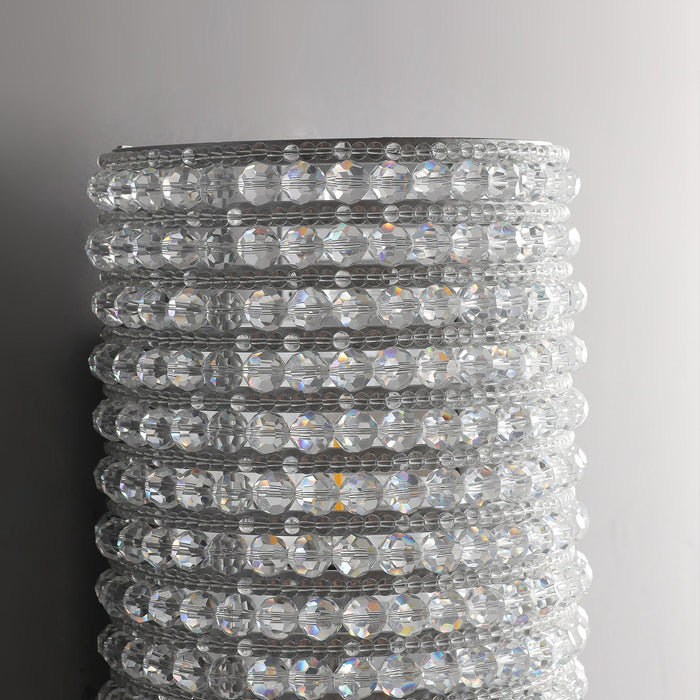 Halo Clear Crystal Beads Wall Sconce 36"H