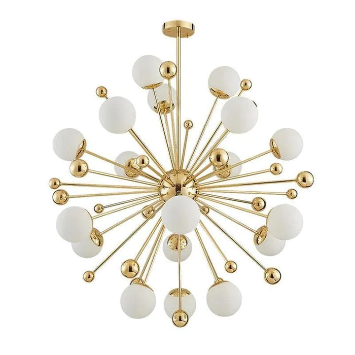 Camila Gold And White Chandelier D 40"